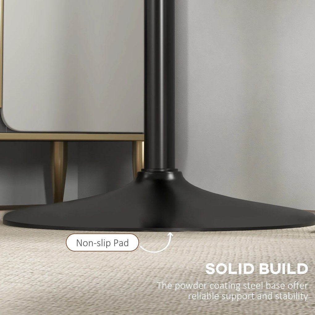 HOMCOM Stolik barowy stojący, stół dla 2 osób, 70 x 70 x 102 cm, czarny | Aosom PL