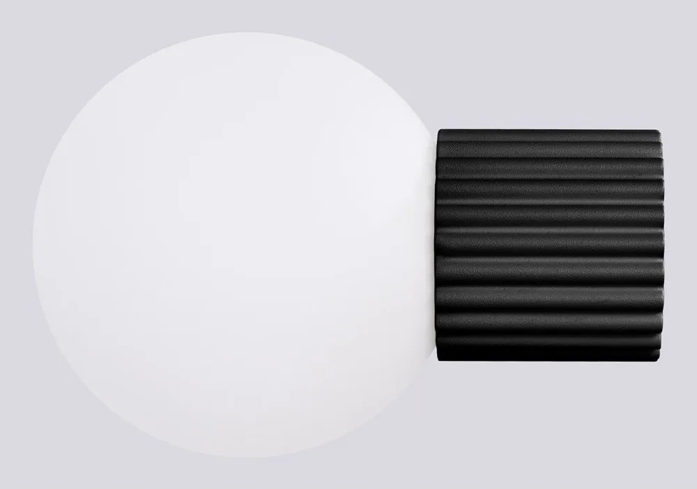 Czarny kinkiet ø 12 cm Orbital – Sollux