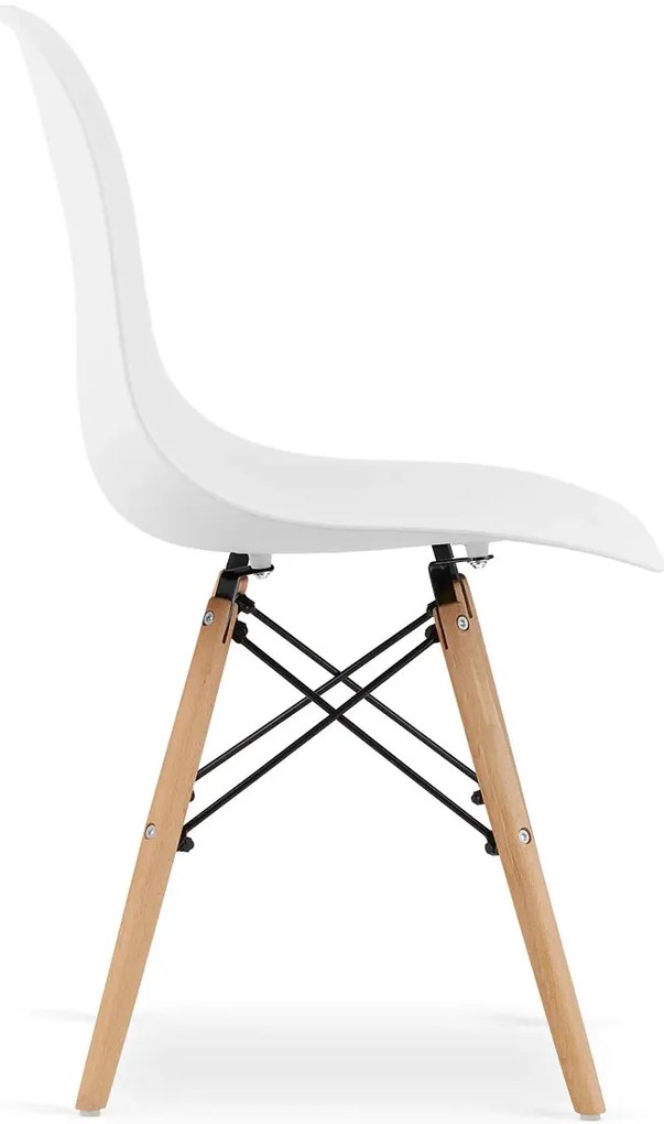 Białe minimalistyczne krzesło skandynawskie - Sopi 4X