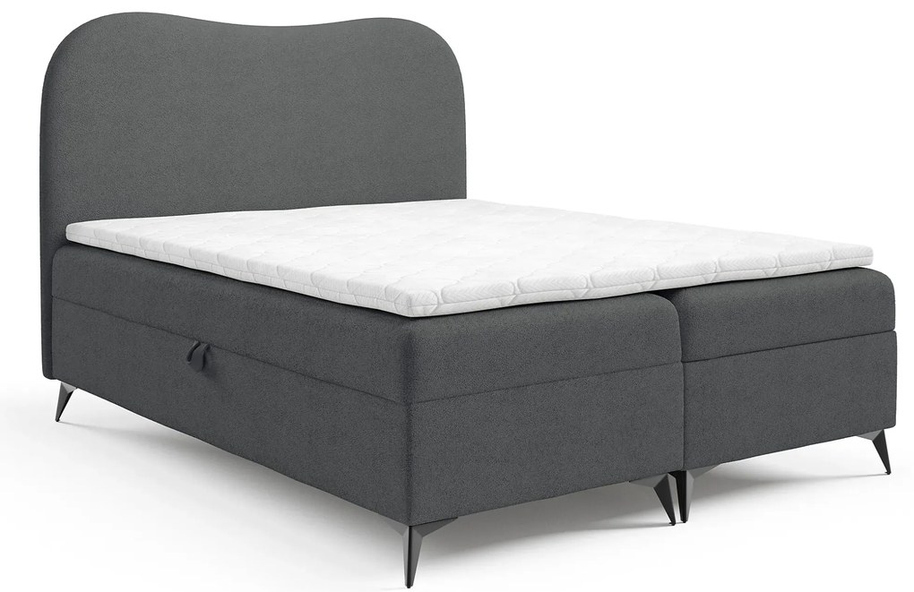 Ciemnoszare łóżko kontynentalne 5 rozmiarów T1-G57