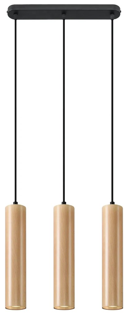 Drewniana lampa wisząca nad stół - EX549 M9-S43