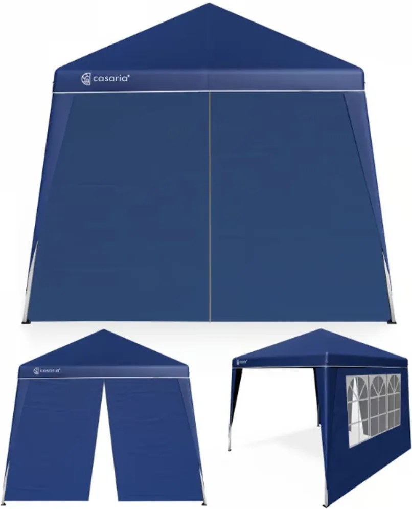 Pawilon CAPRI PLUS z 2 ścianami bocznymi, 3×3 m, niebieska Casaria