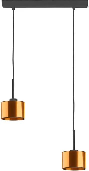 Miedziana podwójna lampa wisząca regulowana - 5X EX434 T2-E86