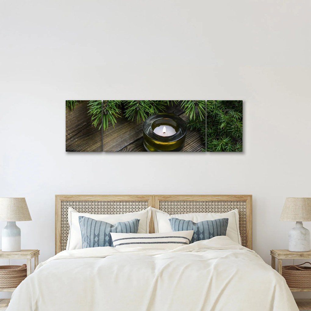 Obraz - świeca bożonarodzeniowa (170x50 cm)
