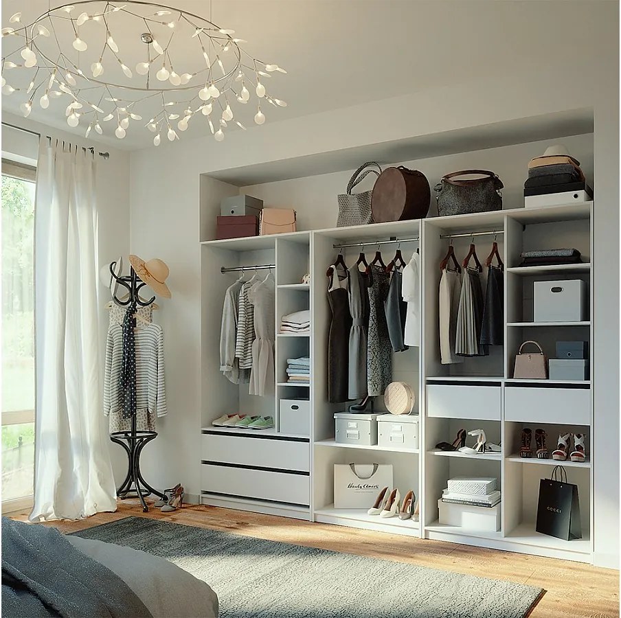 Szafa biały 280x50x200 elmo