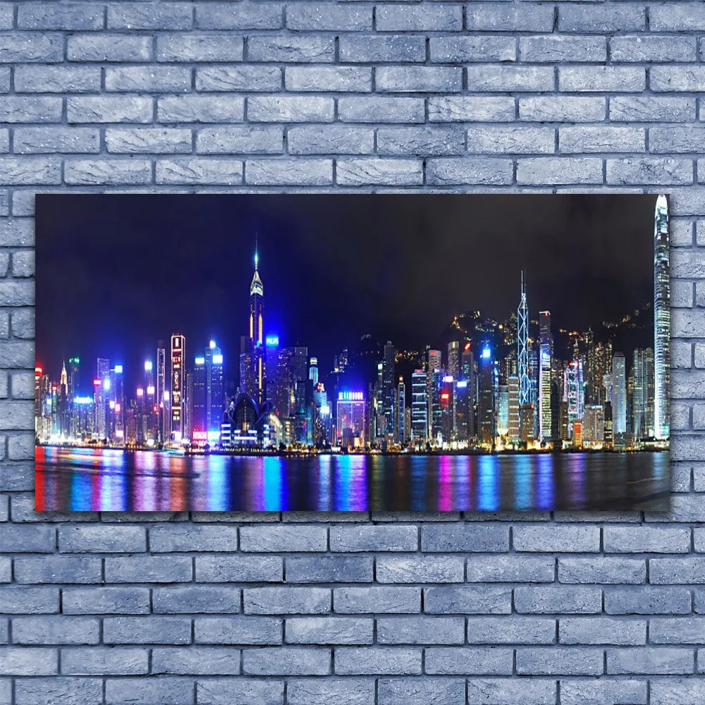 Duży obraz na płótnie Światła Nocnej Metropolii