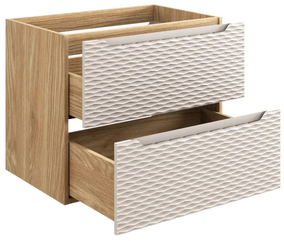 Szafka pod umywalkę OCEAN BEIGE 82-70-2S 70cm dąb olejowany/beżowa COMAD