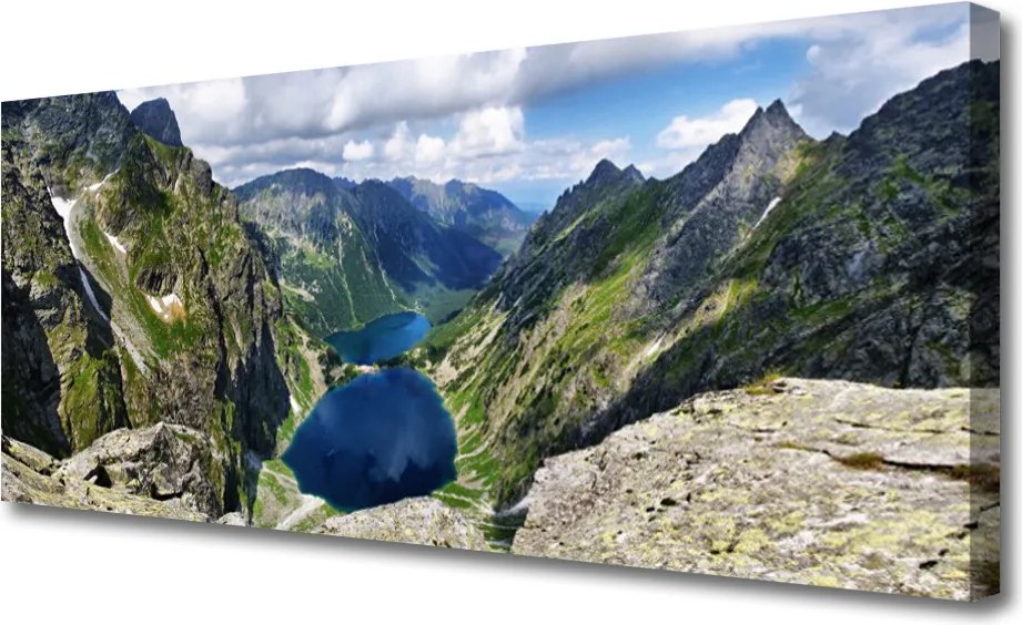 Obraz canvas Panorama Alpejskich Szczytów
