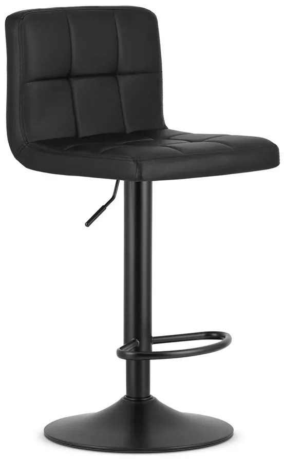 Czarny hoker barowy z siedziskiem z ekoskóry Z8-M82