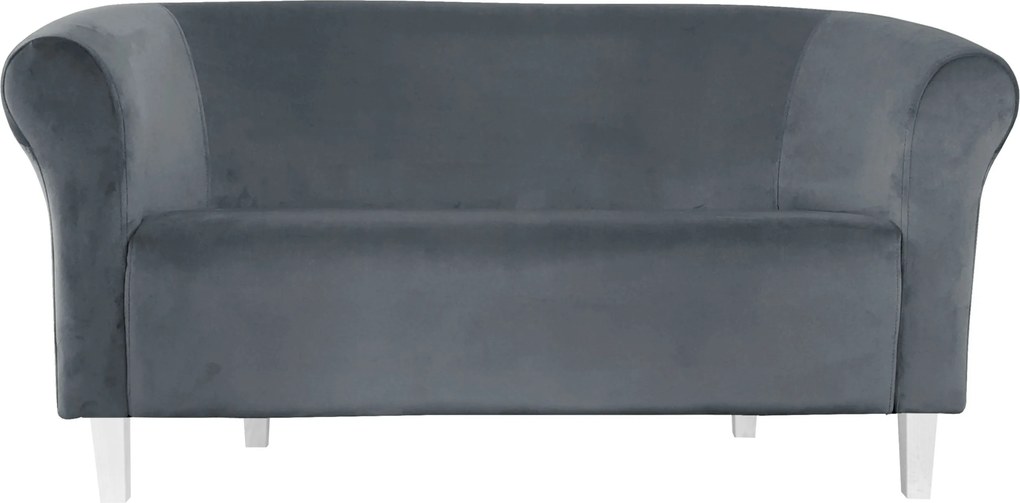 Sofa Milo tkanina Welur wygodna sofa tapicerowana do salonu i poczekalni : Kolor nogi - Biała, Kolor tkaniny - VELVET - BL14, Typ tkaniny - Velvet, Wysokość nogi - 15 cm
