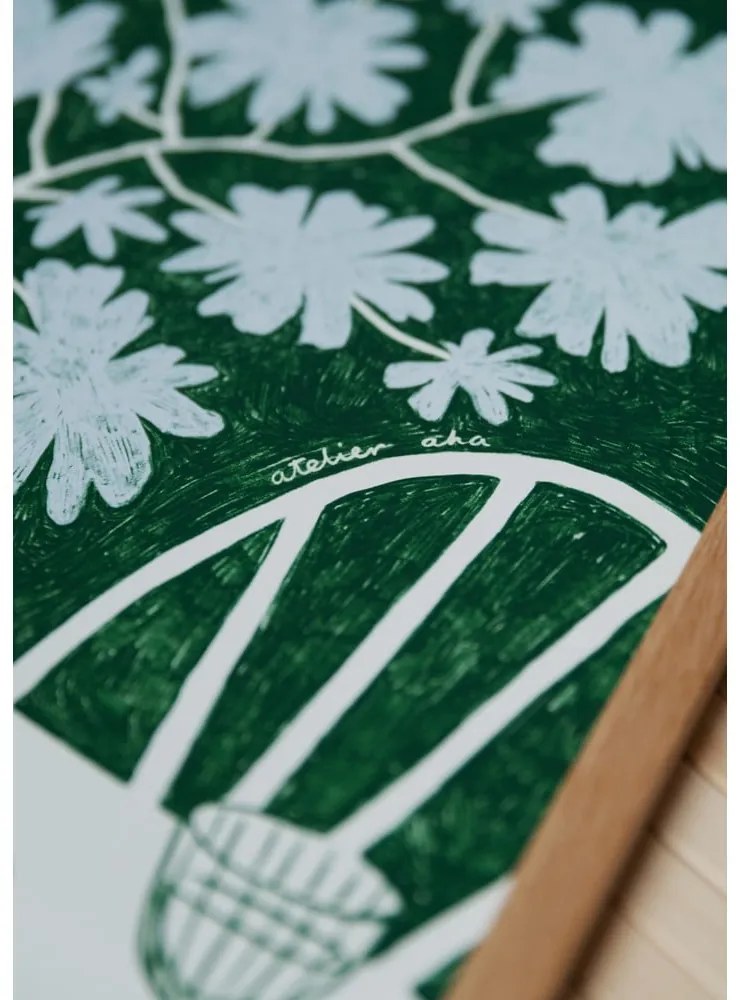 Plakat 30x40 cm Blue Flowers &amp; Red Wine – Anouk van Cleef – The Poster Club