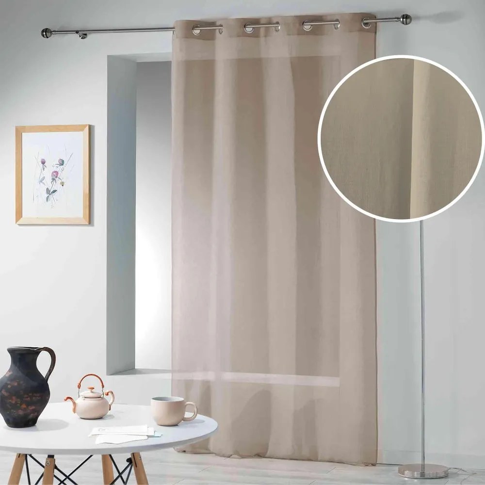 Beżowa firanka 140x280 cm Telma – douceur d'intérieur