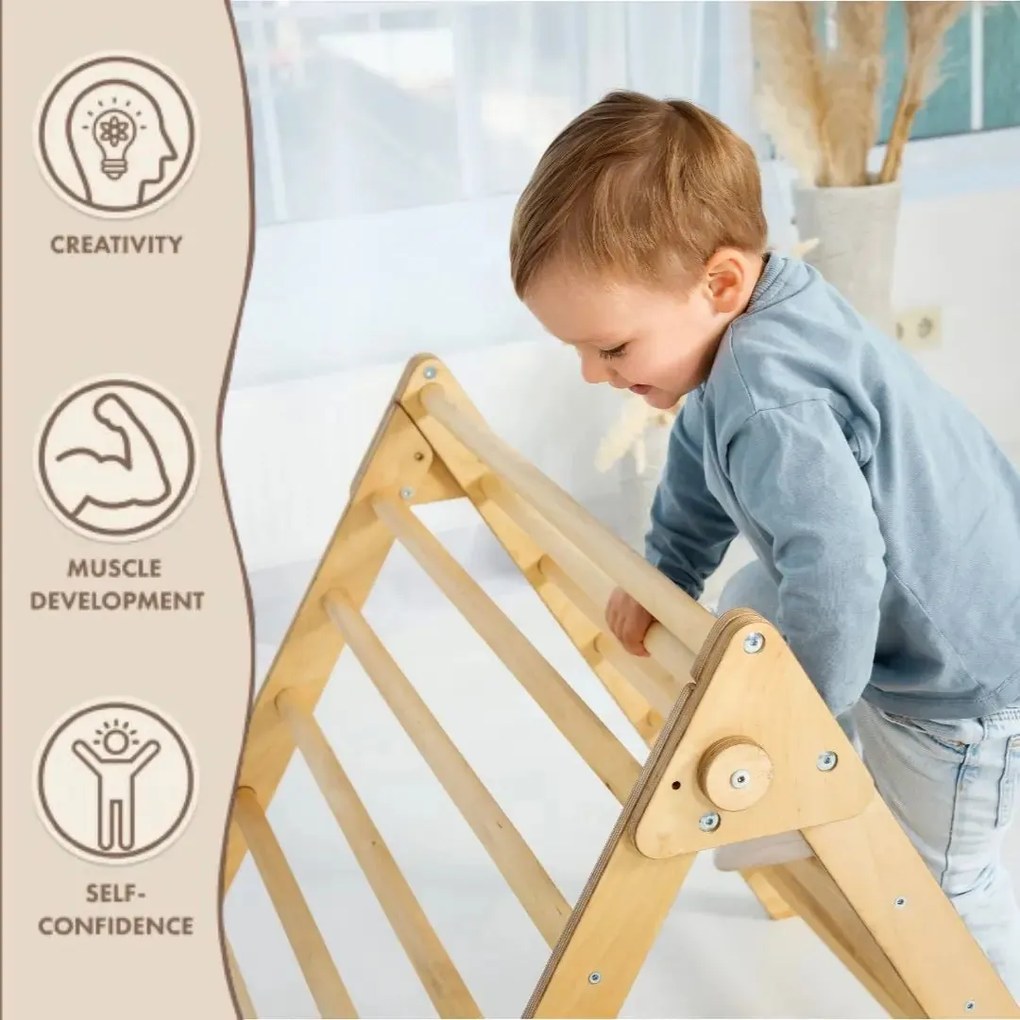 Drabinka dwustronna Montessori dla maluchów w wieku 1-7 lat