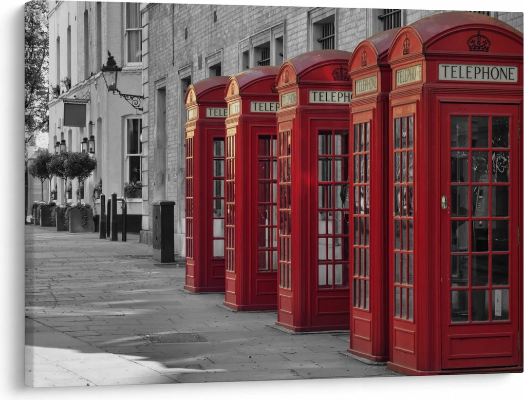 Obraz - Budki telefoniczne w Londynie (70x50 cm)