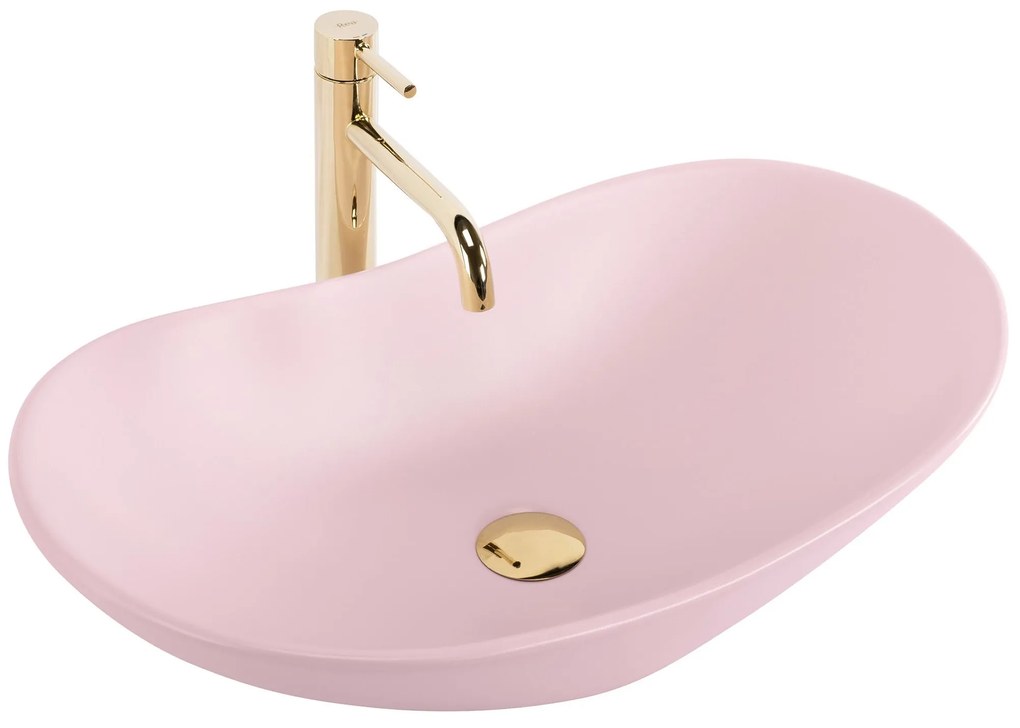 Umywalka nablatowa Rea Royal Powder Pink Matt
