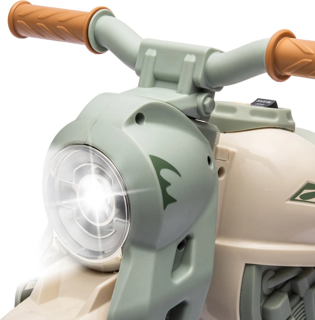 AIYAPLAY Elektryczny Motorower dla Dzieci, 6V Motorower dla Maluchów z Muzyką, Bąbelkami 2,5-3 km/h, dla Dzieci 2-5 Lat