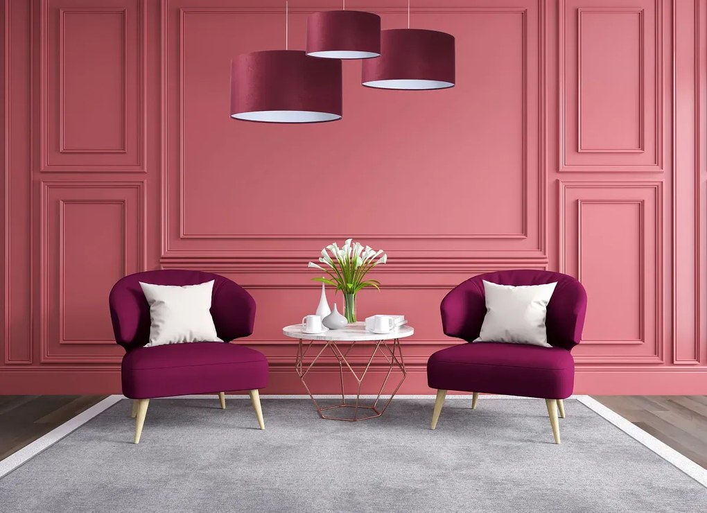 Lampa wisząca HOME 60 bordowa/biała BPS KONCEPT