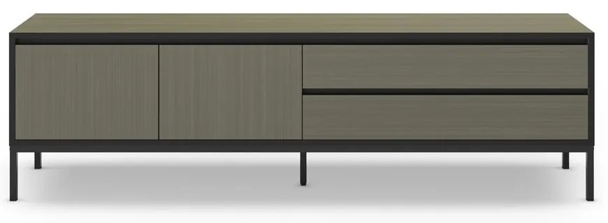 Ciemnozielona szafka pod TV 180x55 cm Lorenza – Marckeric