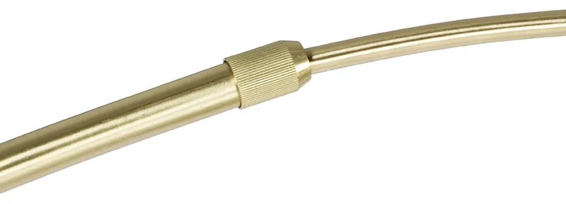 Mosiężna lampa łukowa z białą marmurową podstawą z regulacją - XXL