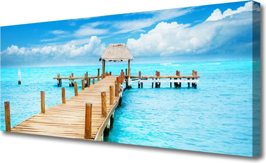 Obraz canvas na ścianę Most Wiszący nad Falami