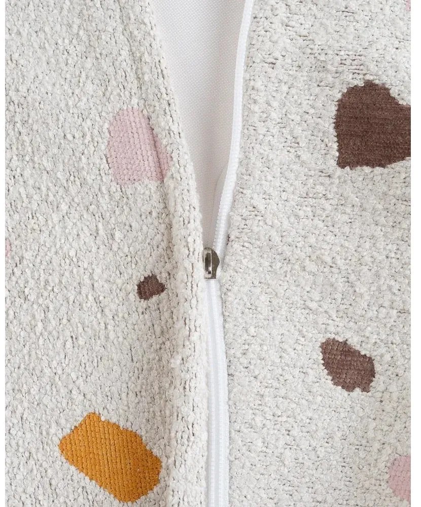 Biały dziecięcy worek do siedzenia z materiału bouclé/z tkaniny szenilowej Terrazzo Chair – Wigiwama