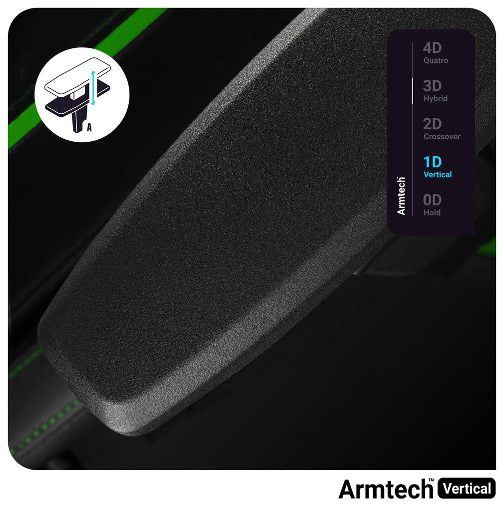 Fotel gamingowy Diablo X-One 2.0 Normal Size, czarno-zielony