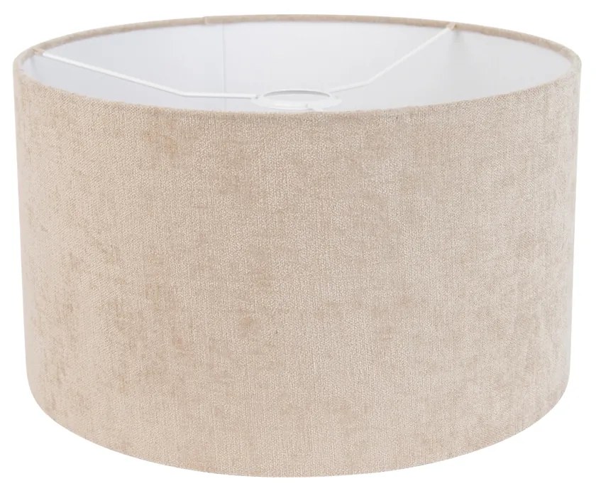 Abażur z tkaniny jasnobrązowy okrągły 35/35/20 Nowoczesny