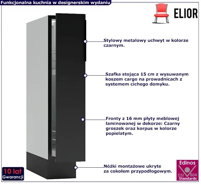 Dolna szafka kuchenna cargo 15 cm - Farvi 3X