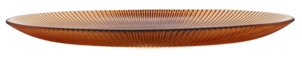 Prążkowany talerz płaski AMBER, Ø 28 cm