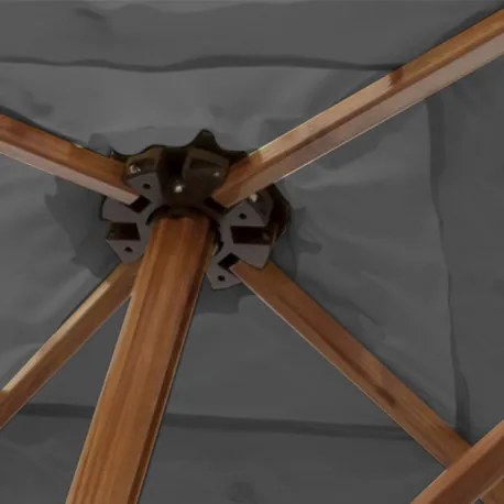 Gastro Magic Junior 240x240 Alu Wood z falbanką - parasol ogrodowy