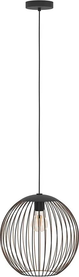 Eglo 901868 - Lampa wisząca ALMANZORA na lince 1xE27/60W/230V czarna