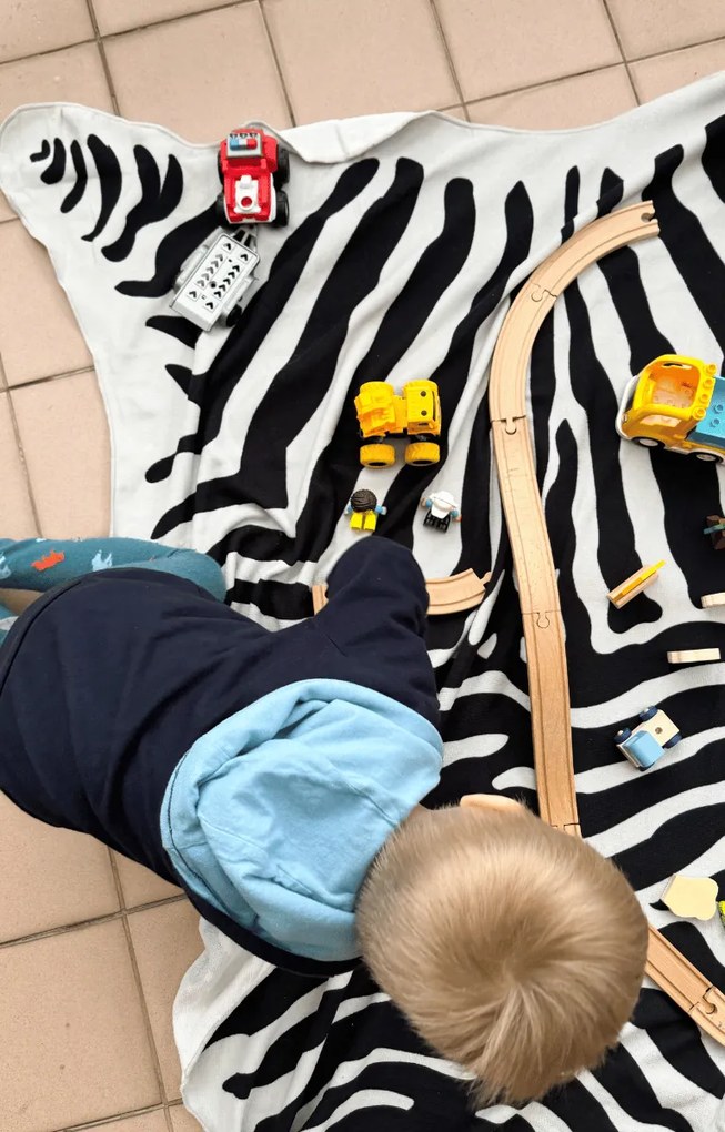 Ręcznik kąpielowy ZEBRA, czarno-biały