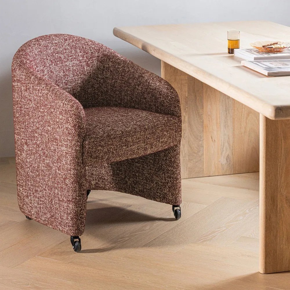 Tapicerowane krzesło biurowe w kolorze terakoty Cordo – WOOOD