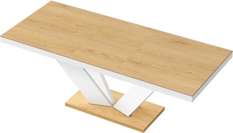 Rozkładany stół z blatem w dębowym dekorze Viva 2 Hubertus