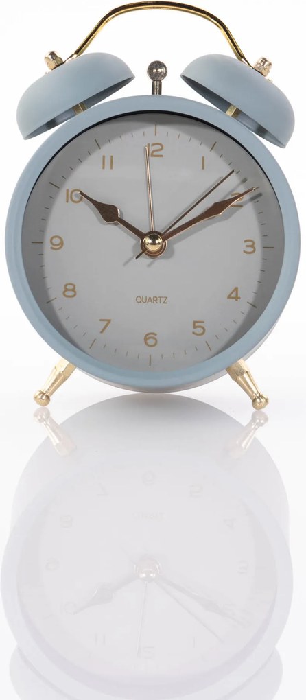 Zegarek budzik ze złotymi wskazówkami