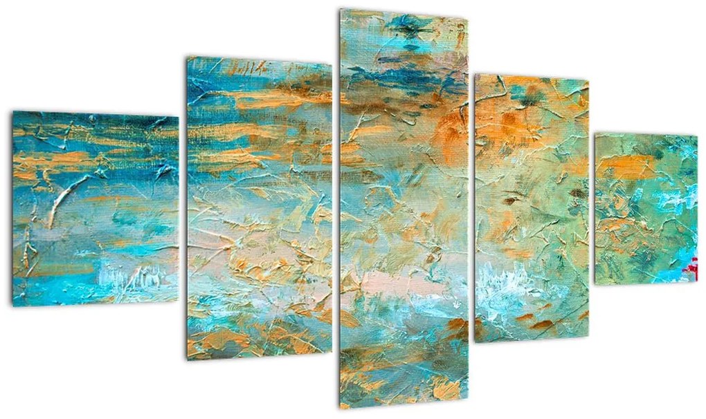 Obraz niebieskiej abstrakcji (125x70 cm)