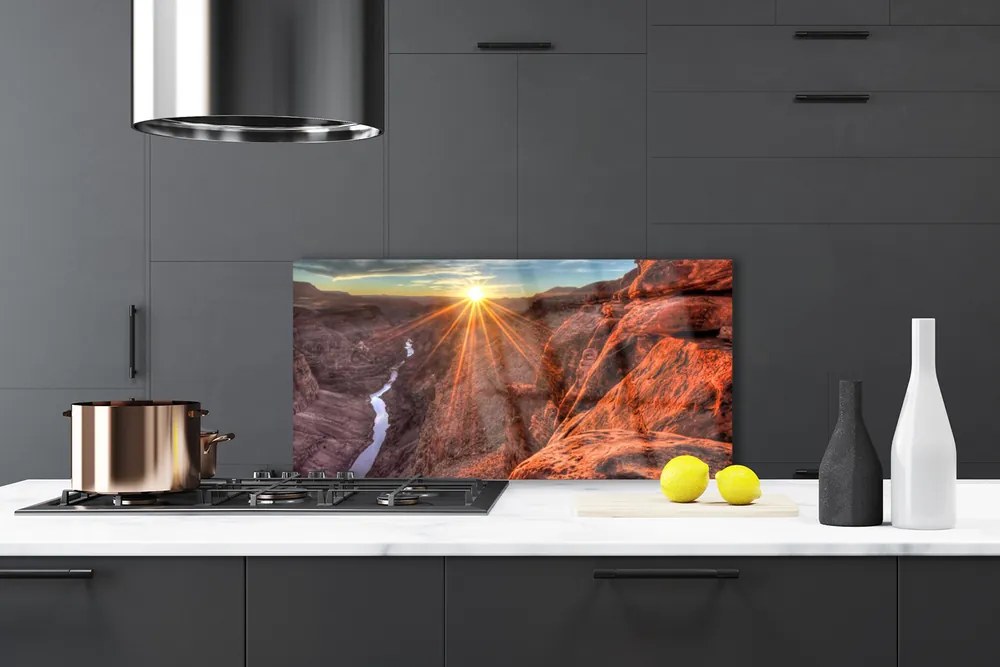 Panel Szklany Pustynny Żar Słońca