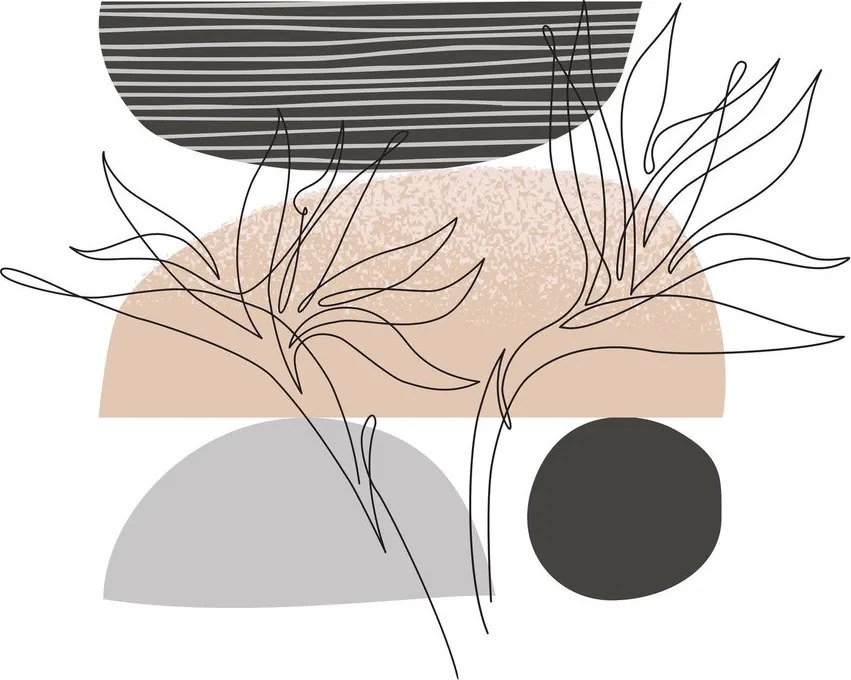 Obraz - Line art flowers N⁰2 (70x50 cm)