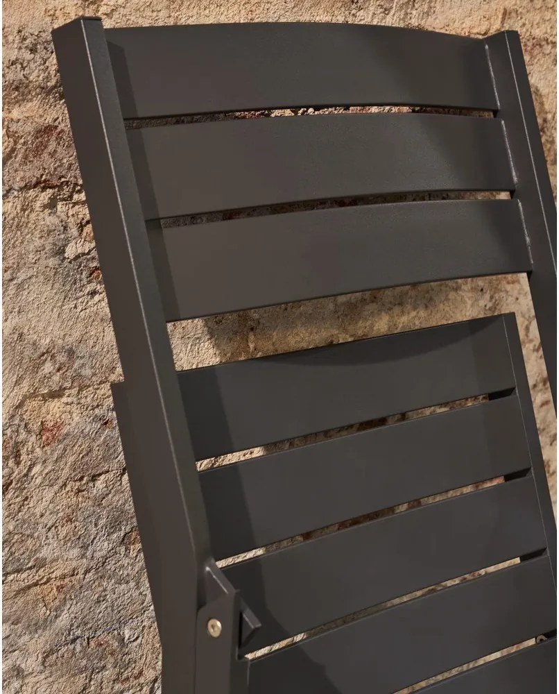 Czarne metalowe krzesło ogrodowe Torreta – Kave Home