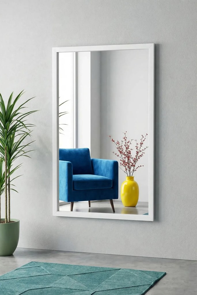 Srebrne aluminiowe lustro w stylu nowoczesnym F8-K92