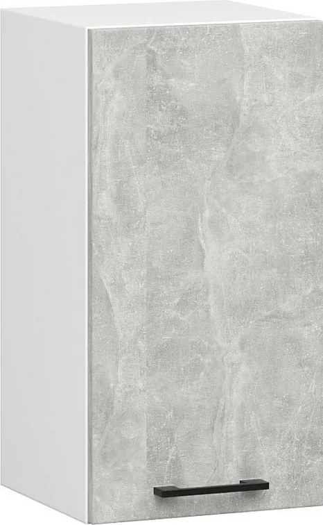 Szafka kuchenna AKORD W40 system OLIWIA Biała 40 cm 1 drzwi kolor Beton mat 2 półki 40x30x58 cm