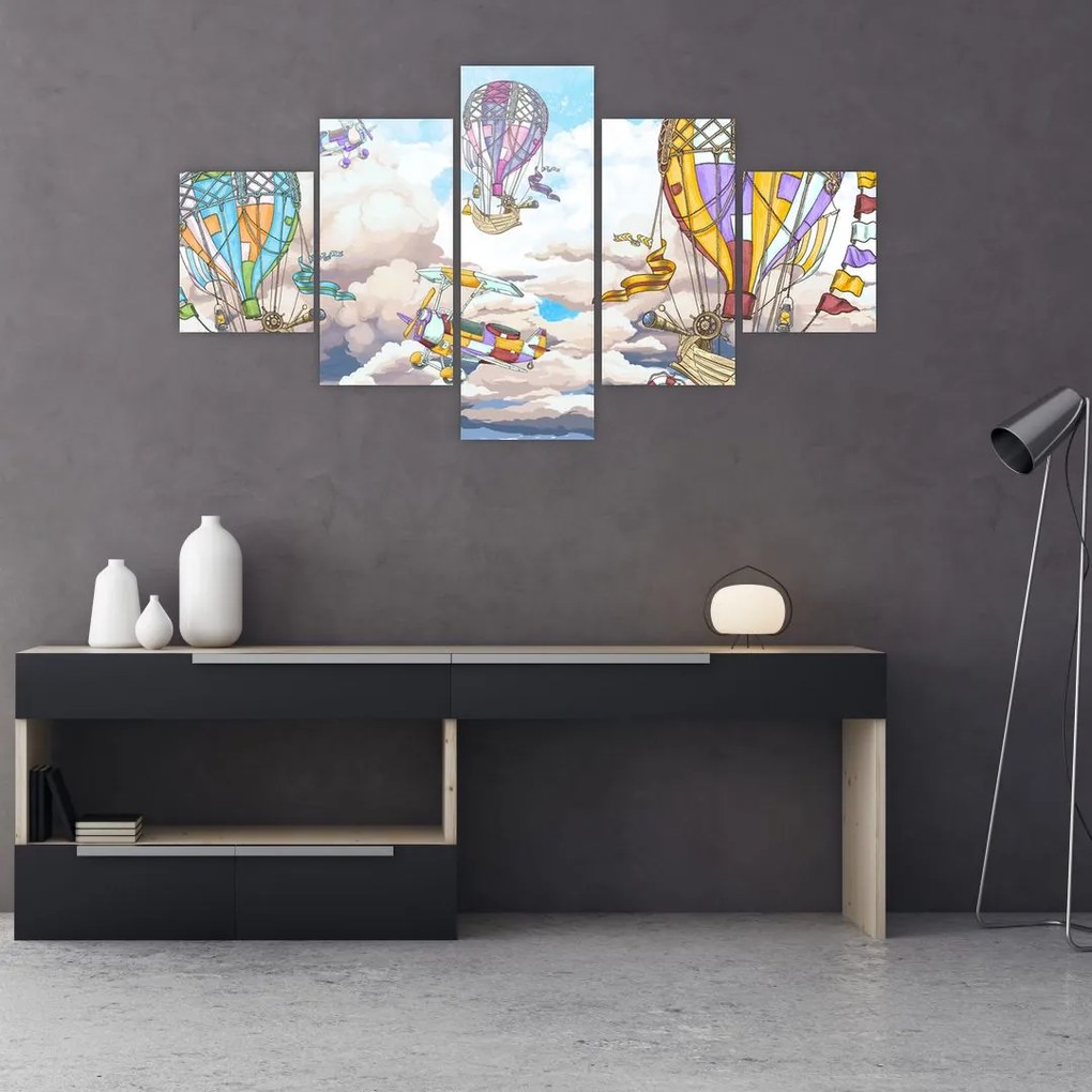 Obraz - Wyprawa w chmurach (125x70 cm)