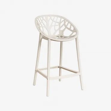 Wysoki Stołek Polipropylenowy Ores Kremowa Tapioca & ↑65 Cm - Sklum
