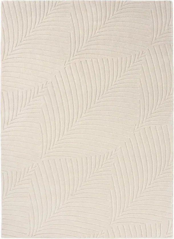 Nowoczesny kremowy dywan z wełny Folia