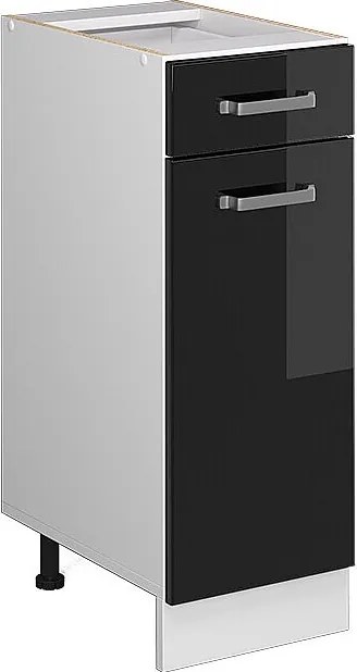 Front kuchenny czarny wysoki połysk 29.6x1.6x70.8 r-line