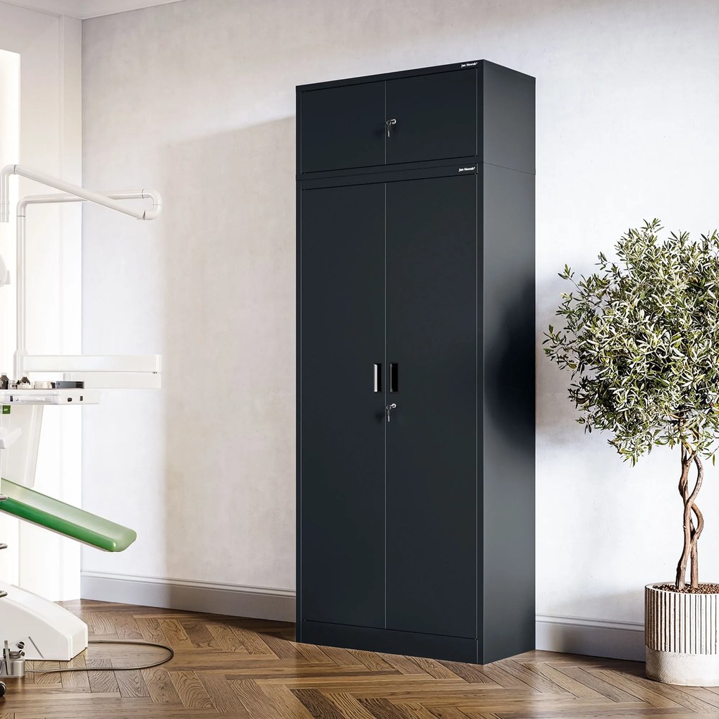 Nadstawka na szafę EWA Compact 800 x 380 x 400 mm, antracytowa