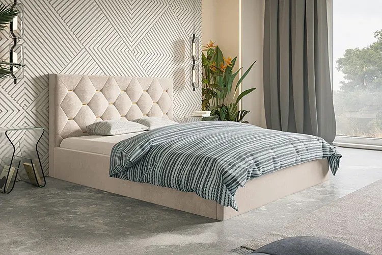 Podwójne łóżko pikowane glamour 180x200 Noble 2X - 36 kolorów