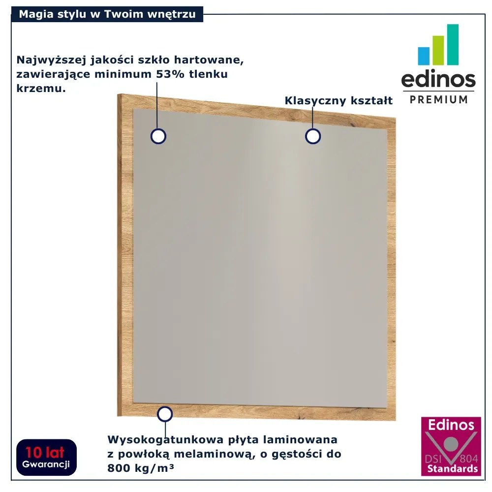 Eleganckie lustro ścienne klasyczne dąb evok  G4-G89