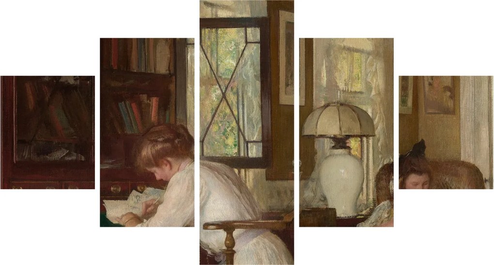 Obraz - Edmund Tarbell, Josephine and Mercie, reprodukcje (125x70 cm)