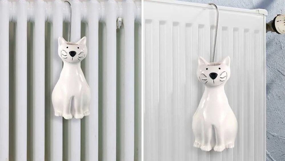 Ceramiczny nawilżacz powietrza na kaloryfer KOT, 2 sztuki w komplecie